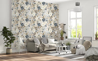 Neutral Watercolor Blooms Wallpaper⁠