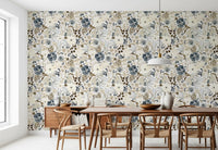 Neutral Watercolor Blooms Wallpaper⁠