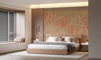 Minimalist Painted Chrysanthemum Mural Wall Mural
