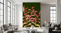 Painterly Spring Bloom Motif Wall Mural