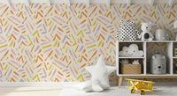 Joyful Crayon Sketch Pattern Wallpaper⁠