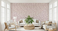 Abstract Cream and Blush Brushstrokes Wallpaper⁠