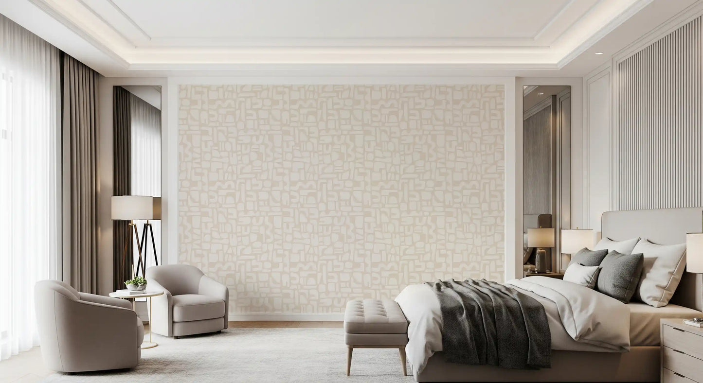 Minimalist Soft Geometric Shapes Wallpaper⁠