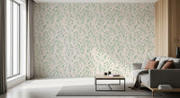 Soft Sage Botanical Brushstrokes Wallpaper⁠