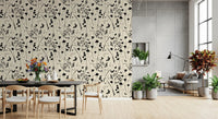 Silhouette Meadow and Butterfly Print Wallpaper⁠