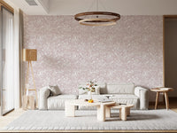 Minimalist Blush Flora Motif Wallpaper⁠