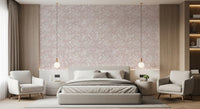 Minimalist Blush Flora Motif Wallpaper⁠