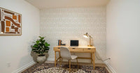 Cream Ogee Damask Pattern Wallpaper⁠