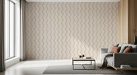 Beige Zigzag Line Pattern Wallpaper⁠