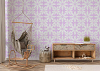 Soft Lavender Petal Lattice Wallpaper⁠