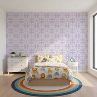 Soft Lavender Petal Lattice Wallpaper⁠