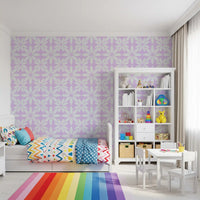 Soft Lavender Petal Lattice Wallpaper⁠
