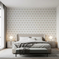 Minimalist Soft Geometric Curve Pattern Wallpaper⁠