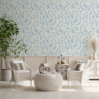 Abstract Seaweed Blue Pattern Wallpaper⁠