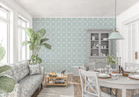Soft Blue Tile Repeat Wallpaper⁠