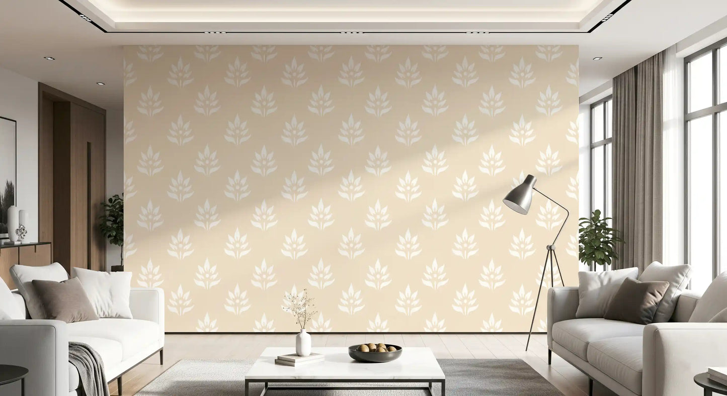 Minimalist Botanical Motif Wallpaper⁠