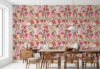 Bohemian Painted Botanical Flora Wallpaper⁠