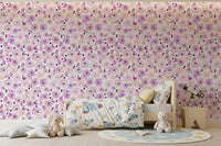 Soft Lavender Watercolor Petals Wallpaper⁠
