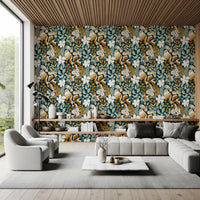 Retro Earthy Floral Bloom Wallpaper⁠