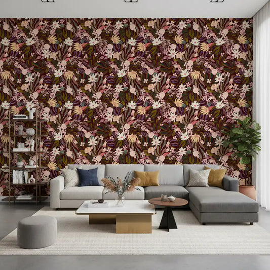 Midnight Botanical Garden Wallpaper⁠