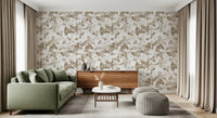 Vintage Botanical Sepia Bloom Wallpaper⁠