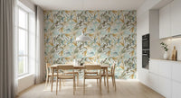 Organic Serene Leaf Motif Wallpaper⁠