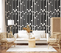 Monochrome Painted Vertical Bars Wallpaper⁠