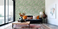 Soft Sage Floral Botanical Meadow Wallpaper⁠