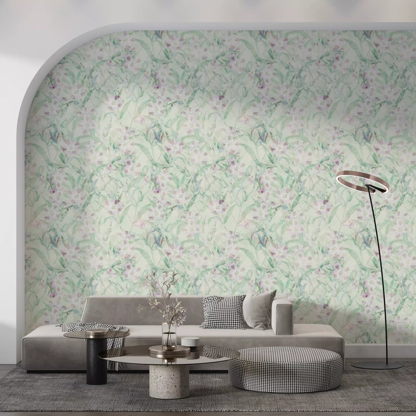 Soft Sage Botanical Garden Wallpaper⁠