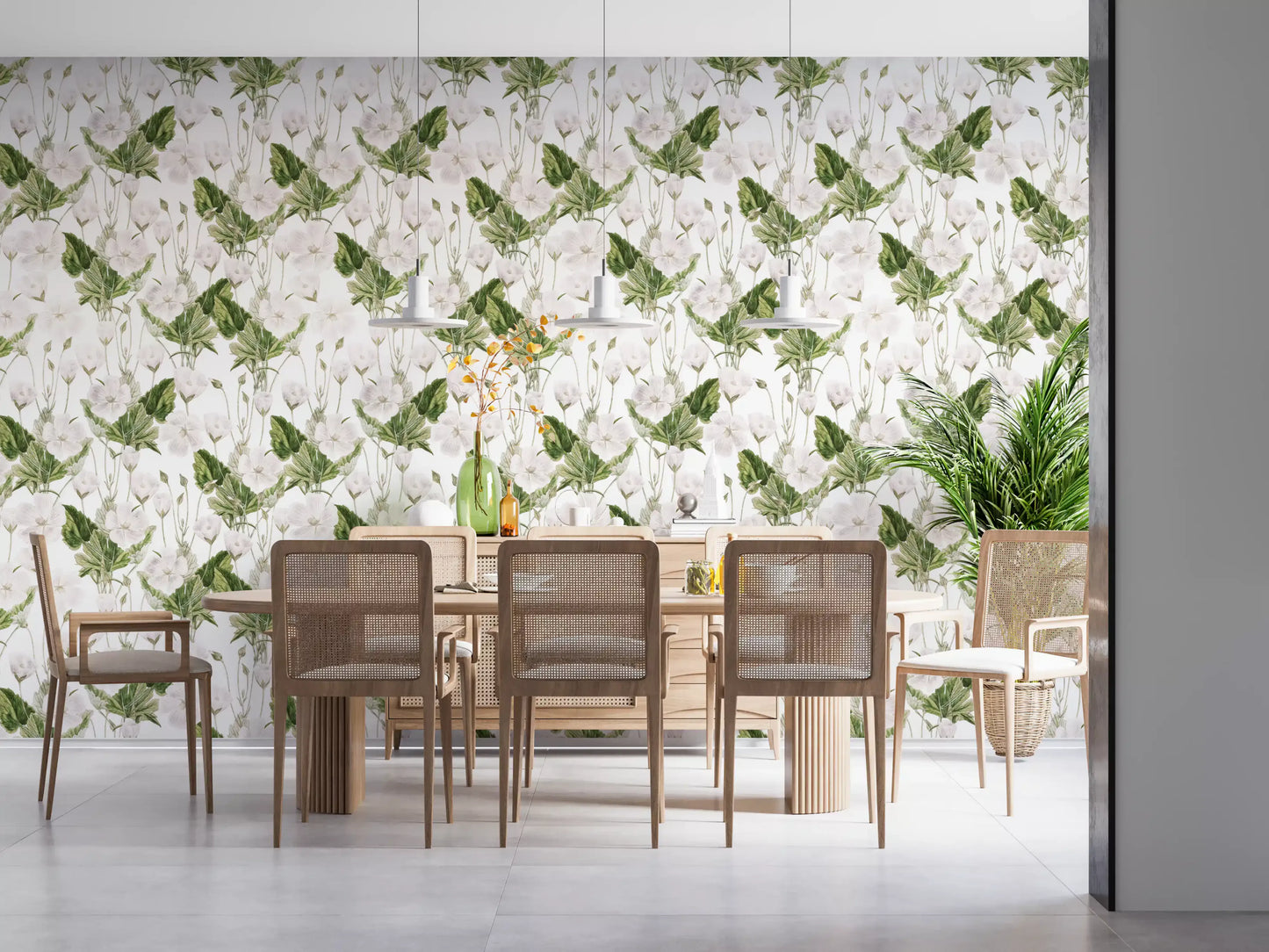 Botanical Meadow Sketch Wallpaper⁠