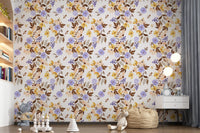 Watercolor Meadow Floral Sprays Wallpaper⁠