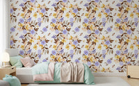 Watercolor Meadow Floral Sprays Wallpaper⁠