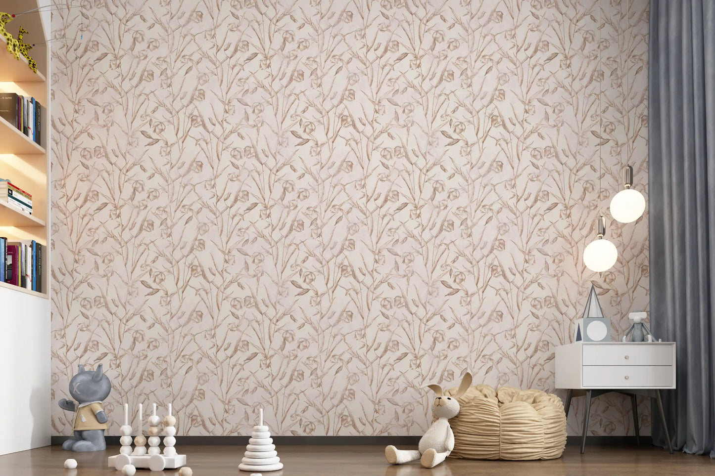 Sepia Botanical Sketch Wallpaper⁠