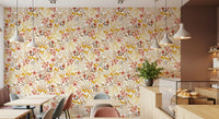 Rustic Earthy Flora Pattern Wallpaper⁠