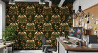 Autumnal Meadow Trail Pattern Wallpaper⁠