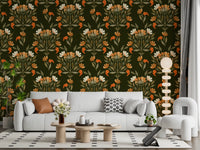 Autumnal Meadow Trail Pattern Wallpaper⁠