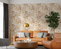 Rustic Earthy Botanical Meadow Wallpaper⁠