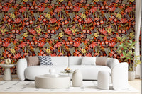 Whimsical Meadow Flora Repeat Wallpaper⁠