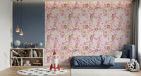 Soft Watercolor Garden Blooms Wallpaper⁠