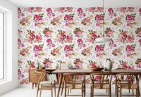 Crimson Rose Watercolor Bouquet Wallpaper⁠