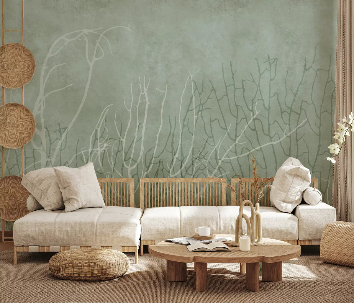 Sea Fans wall mural adding calm to a living room GD12095