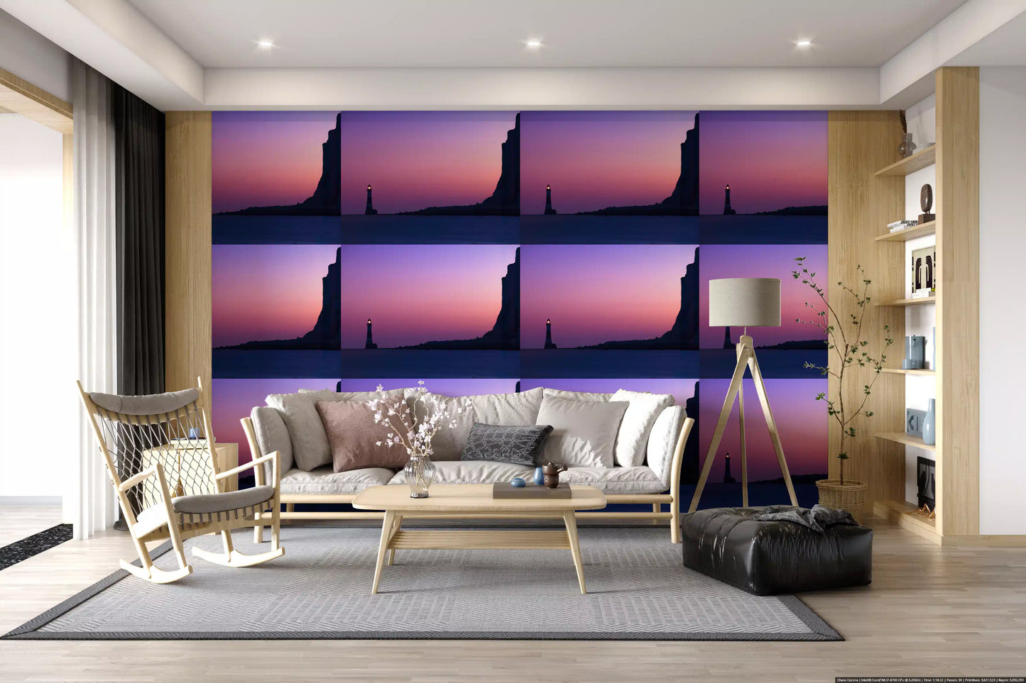 Twilight Coastal Beacon Wallpaper⁠