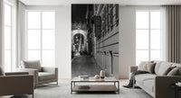 Italian Nighttime Cobblestone Alley Wall Mural