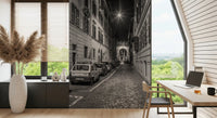 Italian Nighttime Cobblestone Alley Wall Mural