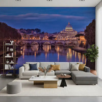 Eternal City Dusk Reflection Wall Mural