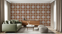 Aged Masonry Geometric Mosaic Wallpaper⁠