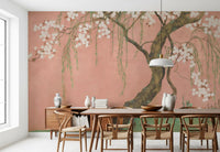 Blossoming Willow Sakura Landscape Wall Mural