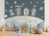 Cosmic Friends Space Exploration Wall Mural