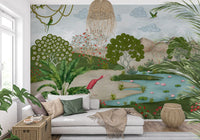 Enchanted Riverbank Flora Wall Mural