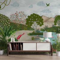 Enchanted Riverbank Flora Wall Mural